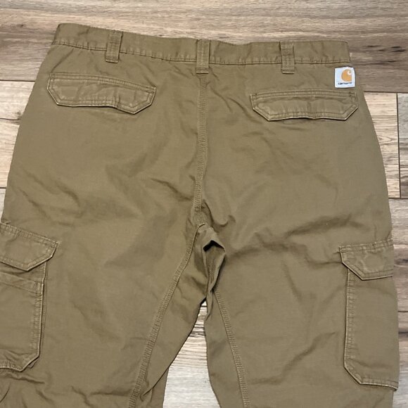 Men's Carhartt Force Cargo Pants 40x30 Tan Ripstop Work 101148 257 Relaxed - Picture 8 of 12